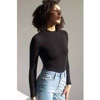 Black Mock Neck Long Sleeve Bodysuit | Etsy (US)