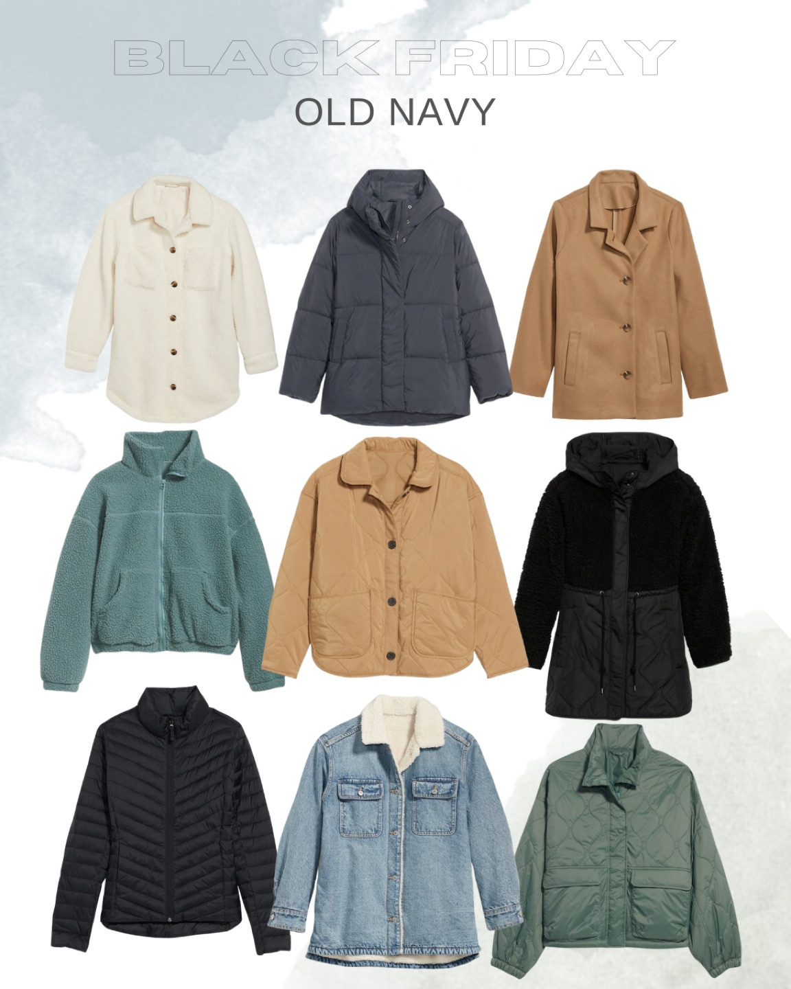 Old Navy Black Friday sale on coats and jackets! 30-60% off!

#LTKCyberweek #LTKsalealert #LTKHoliday