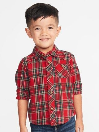 Plaid Pocket Shirt for Toddler Boys | Old Navy US