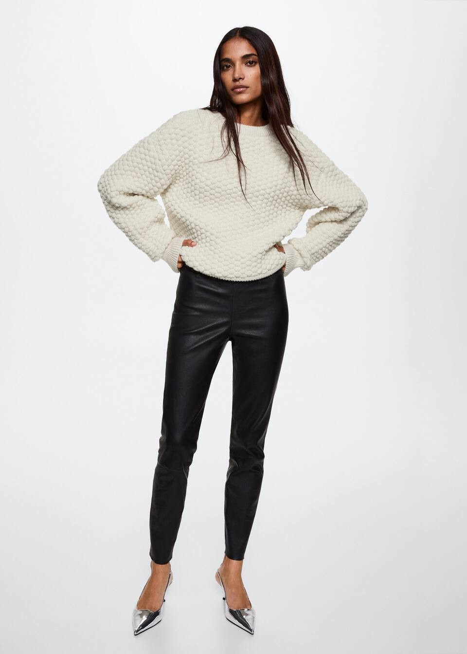 Textured knit sweater | MANGO (US)
