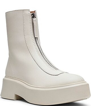 Steve Madden Jones Front-Zip Nubuck Suede Platform Booties - 9.5 | Dillard's