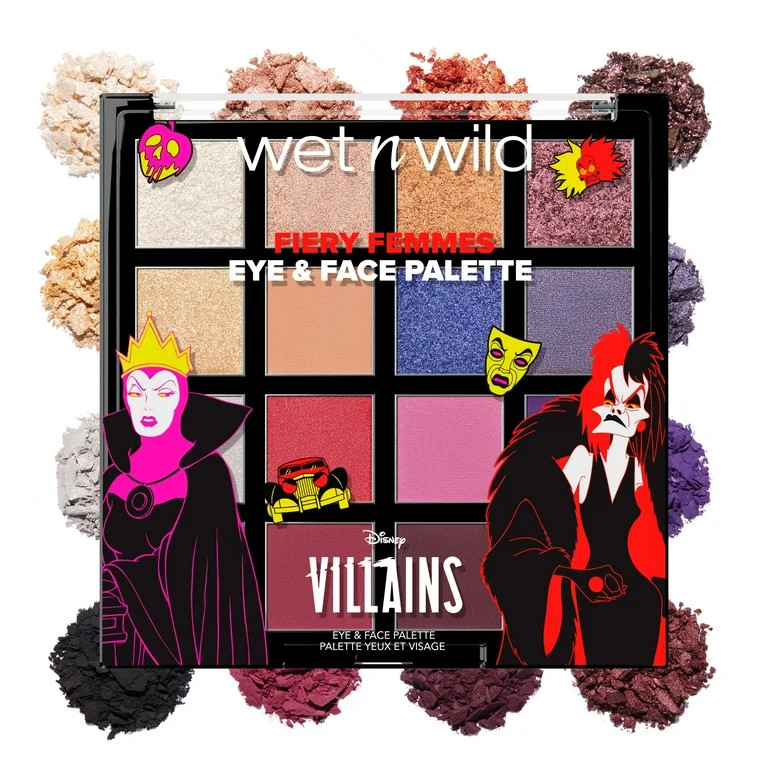Wet N Wild Disney Villains Fiery Femmes Eye and Face Palette in Unleashed - 0.62 Ounces | Walmart (US)