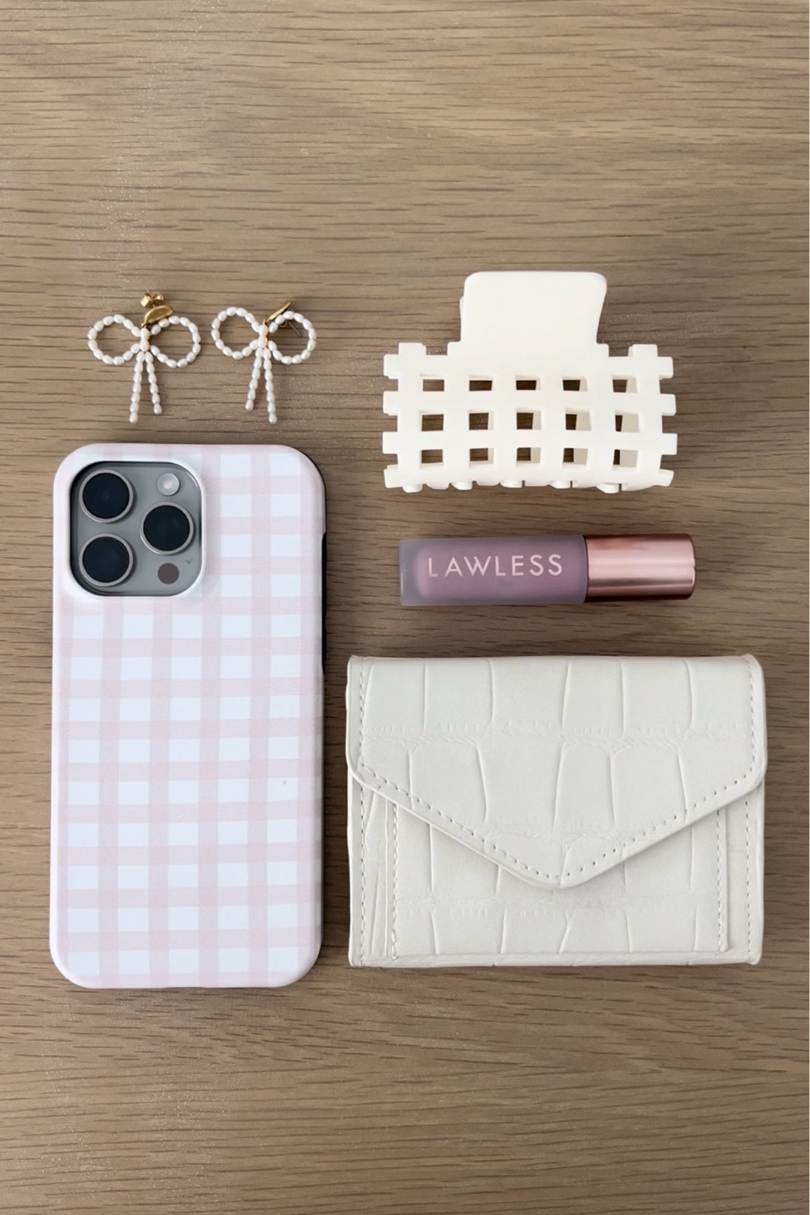 Some recent faves 💕🎀

Pink gingham, pink gingham phone case, phone case, girly, valentines, galentines, lawless forget the filler, lawless lip gloss, claw clip, target, bow, bows, bow earrings 

#LTKFindsUnder100 #LTKFindsUnder50 #LTKMostLoved