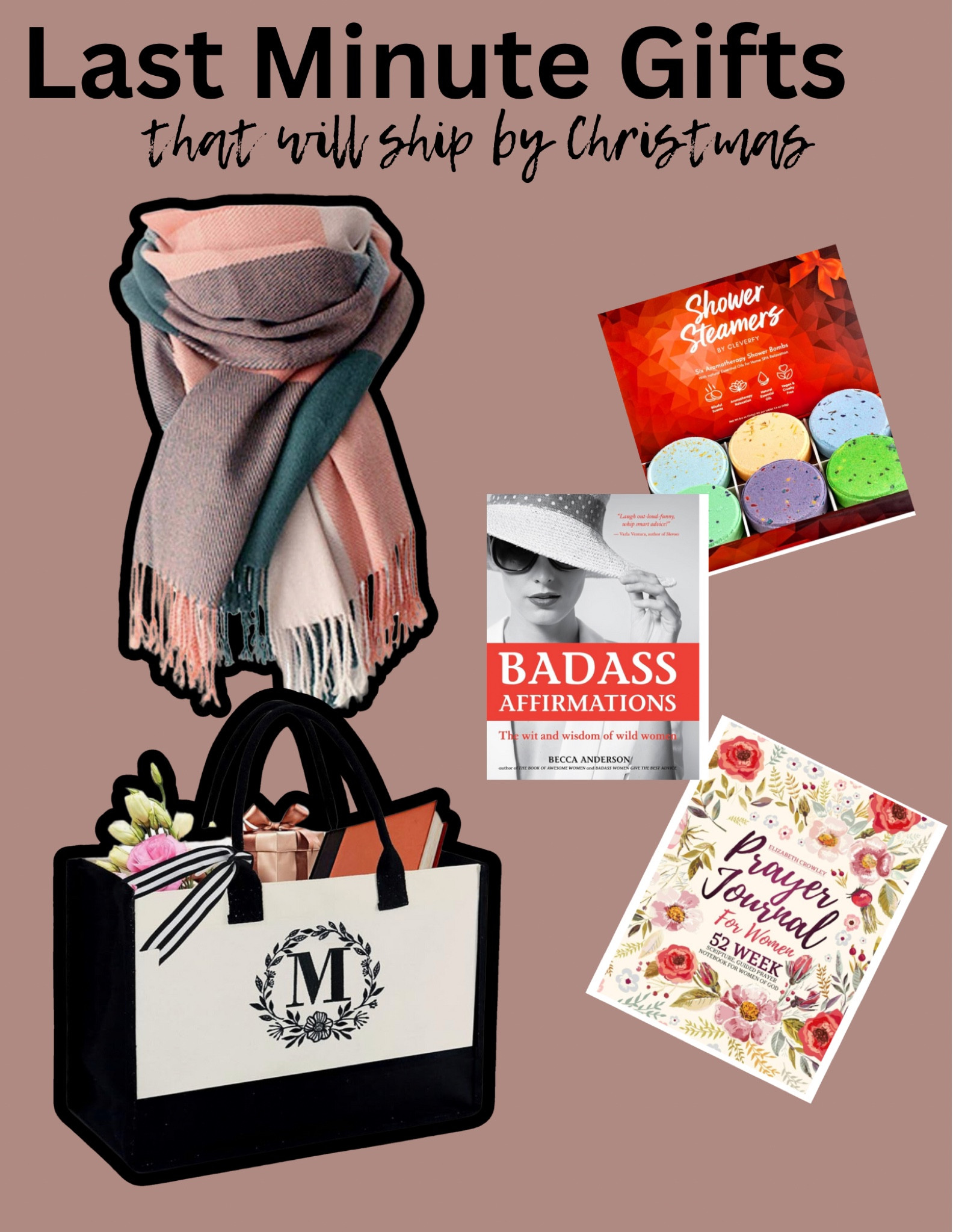 Last Minute Amazon Gifts
Shipping before Christmas
Teachers
Coworker
Friend 
Gifts
Journal
Bag
Scarf
Shower
Gifts for someone who’s hard to buy for
Someone who has everything 


#LTKGiftGuide #LTKHoliday #LTKSeasonal