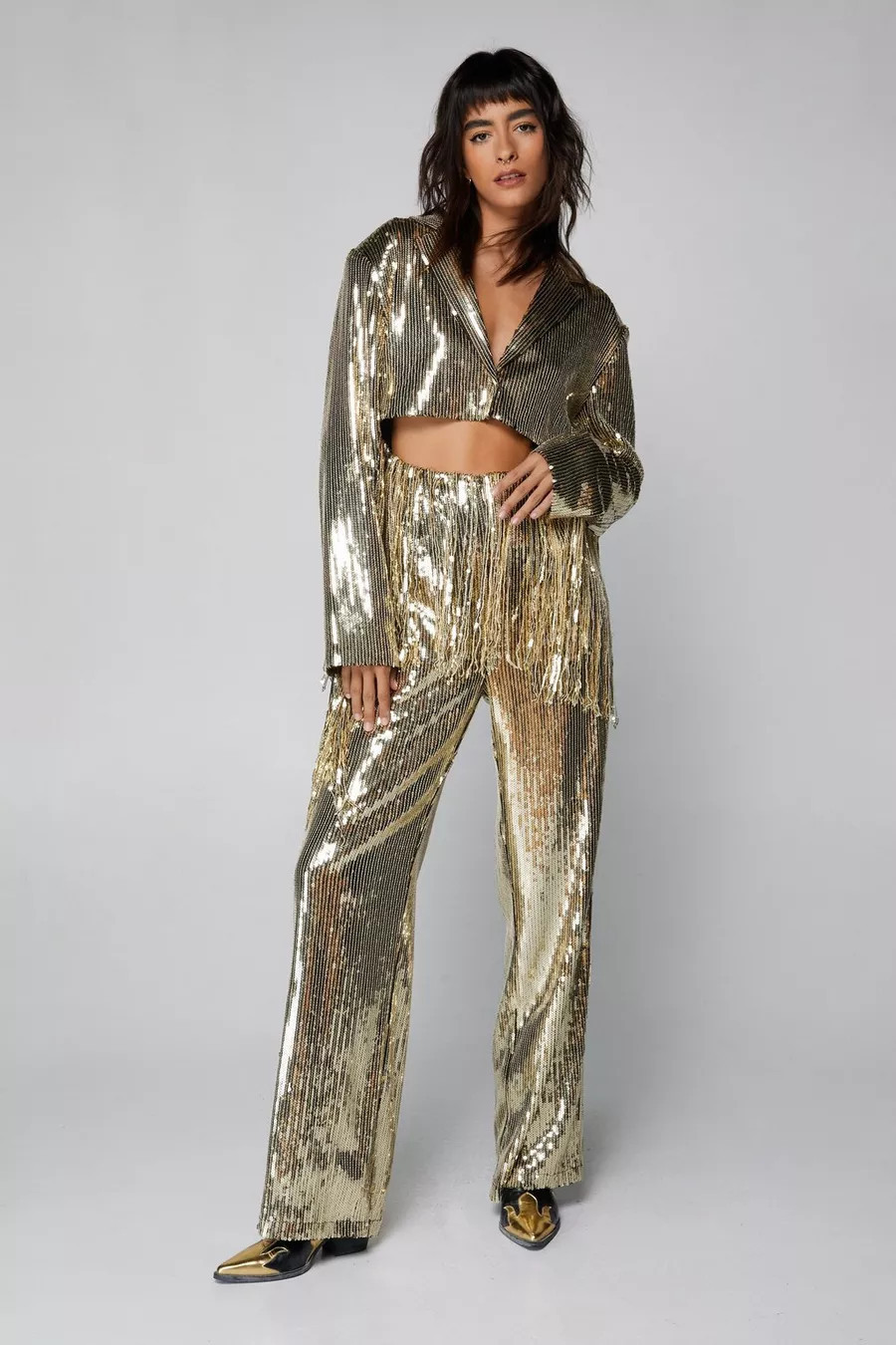 Premium Fringe Sequin Jumpsuit | Nasty Gal US