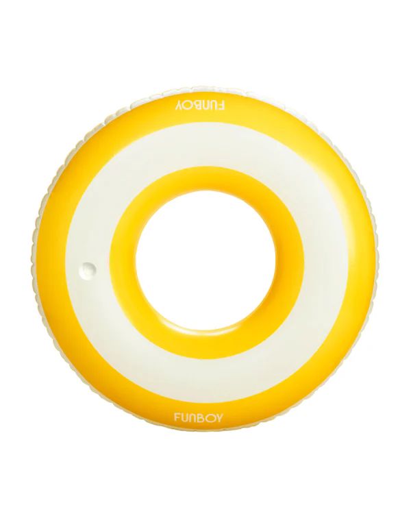 Mellow Yellow Striped Tube Float | FUNBOY