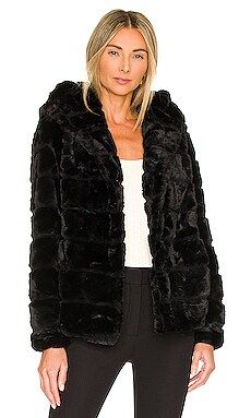 Apparis Goldie 4.0 Faux Fur Jacket in Noir from Revolve.com | Revolve Clothing (Global)