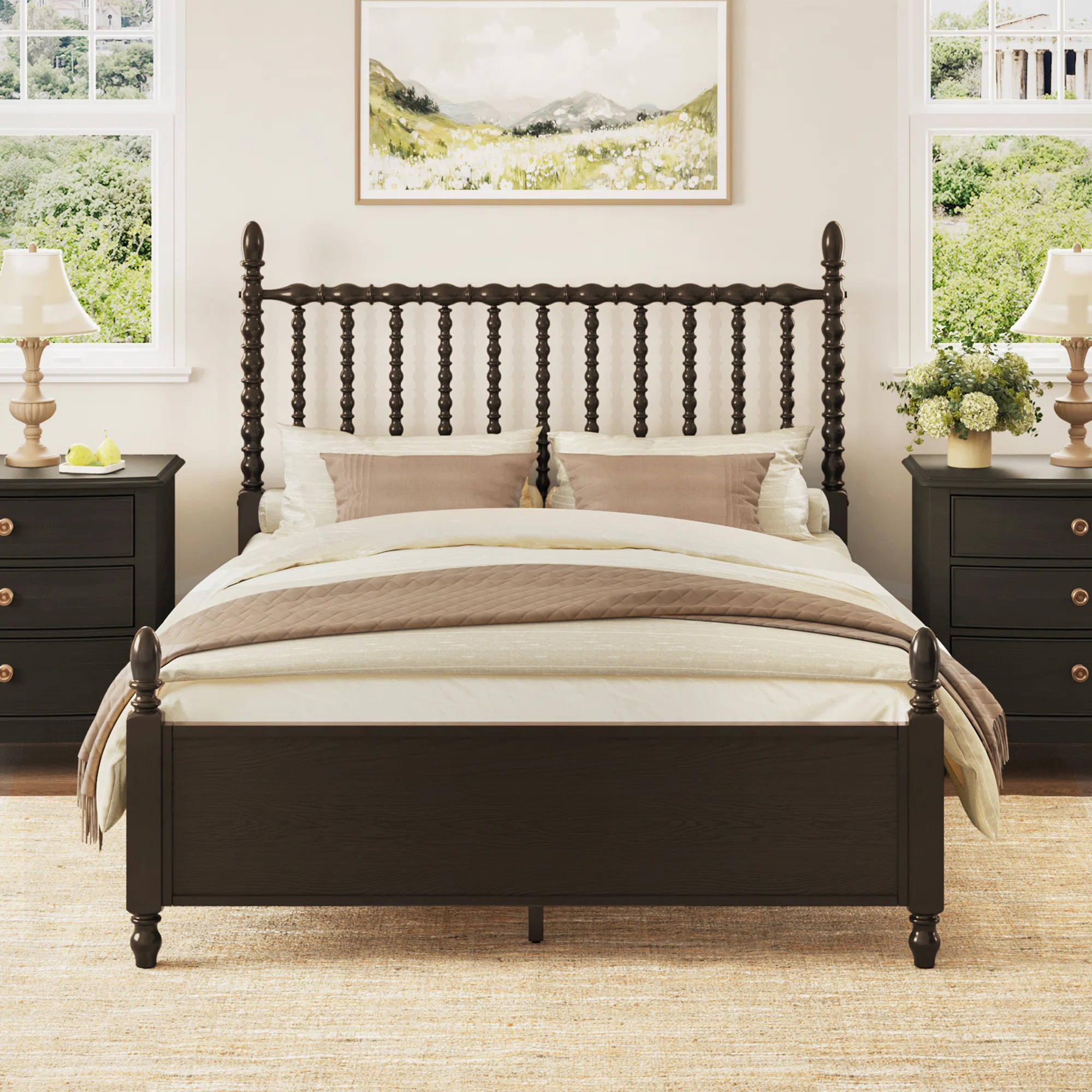 Elio Solid Wood Bed Frame with Spindle Design | Wayfair North America