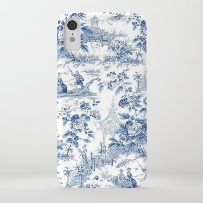 Powder Blue Chinoiserie Toile iPhone Case | Society6