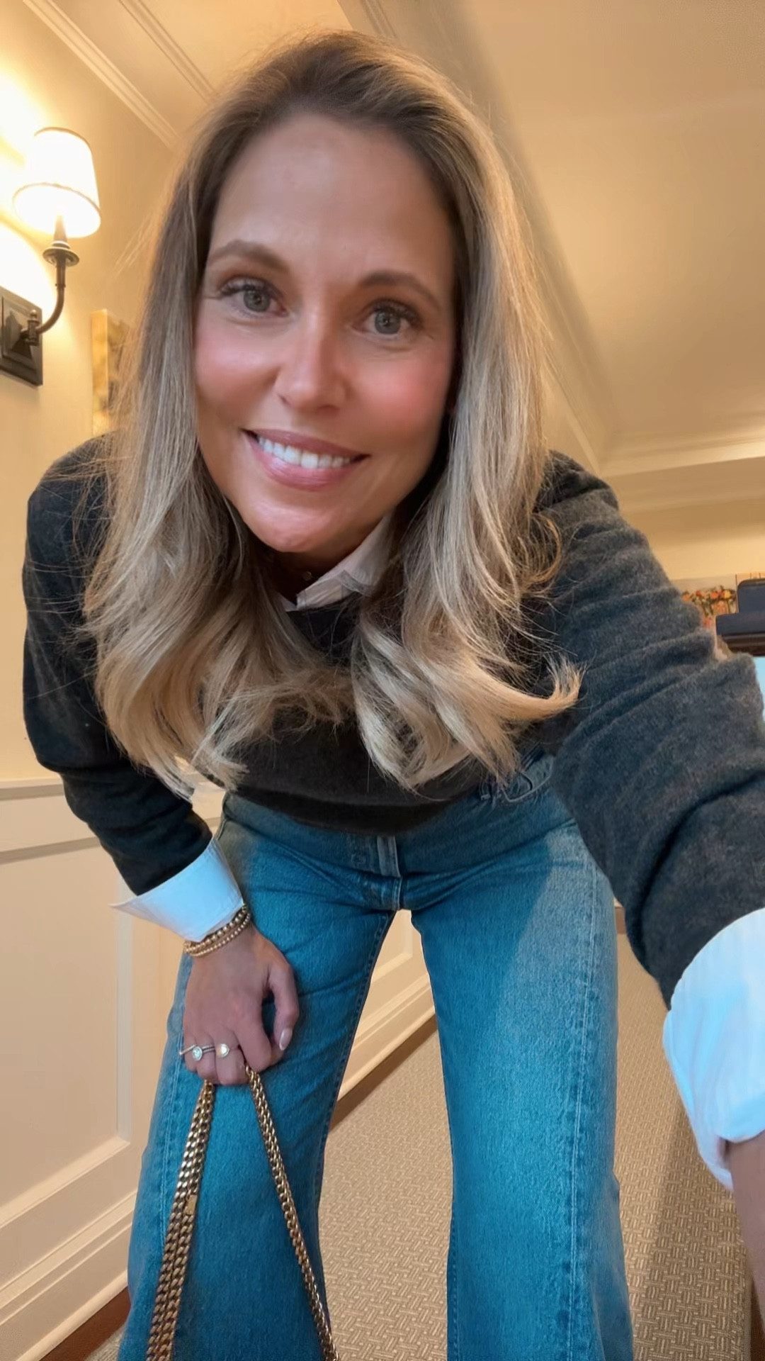 Look for less shoes! Paid under $35 - not $225.

Dinner out ootd. Can recommend these jeans enough. Size 30, sweater medium, shirt largee

#LTKootd #LTKOver40 #LTKdayinmylife