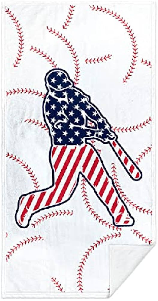 ChalkTalkSPORTS Baseball Premium Beach Towel | Patriotic Baseball | Amazon (US)