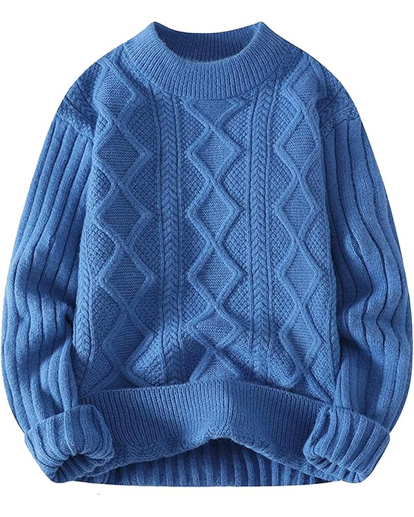 Aelfric Eden Womens Cable Knit Sweater Oversized Chunky Rory Gilmore Crewneck Solid Long Sleeve P... | Amazon (US)