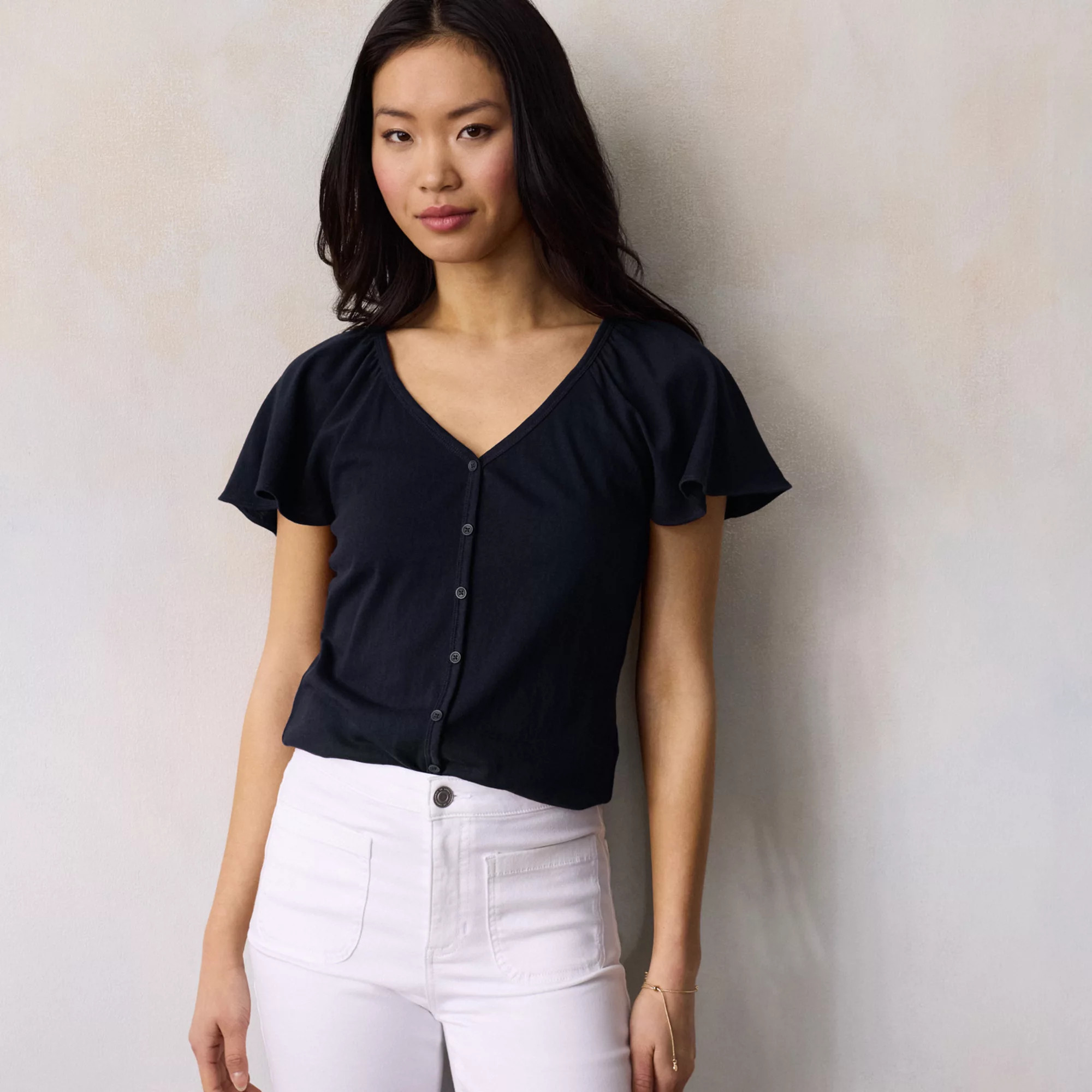 Women's LC Lauren Conrad Flutter Sleeve Top | Kohl's