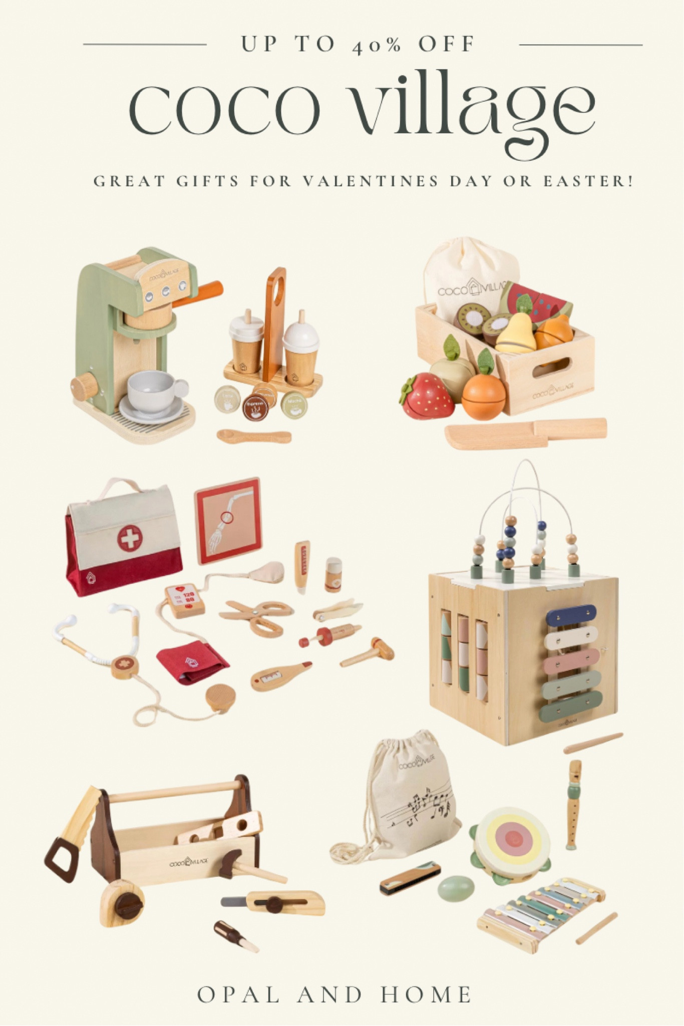 Coco Village is having a sale up to 40% some amazing wooden toys! These would be great items for Valentine’s Day or Easter if you choose to get gifts for kids for those holidays! 

#LTKkids #LTKfindsunder50 #LTKsalealert