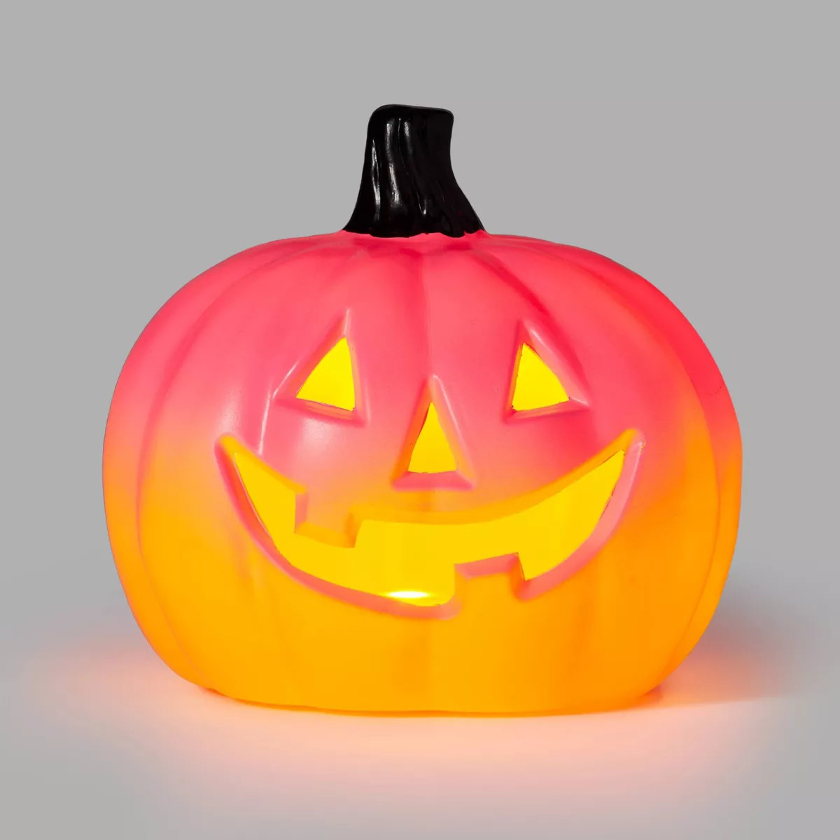 Light Up Ombre Pink Night of the Vivid Dead Pumpkin Halloween Scene Prop - Hyde & EEK! Boutique... | Target