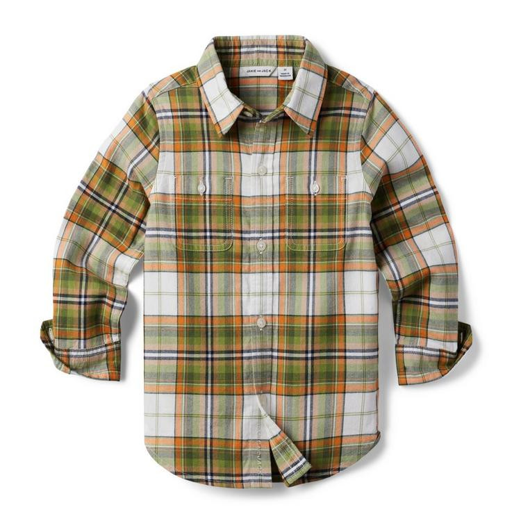 Plaid Brushed Twill Shirt | Janie and Jack