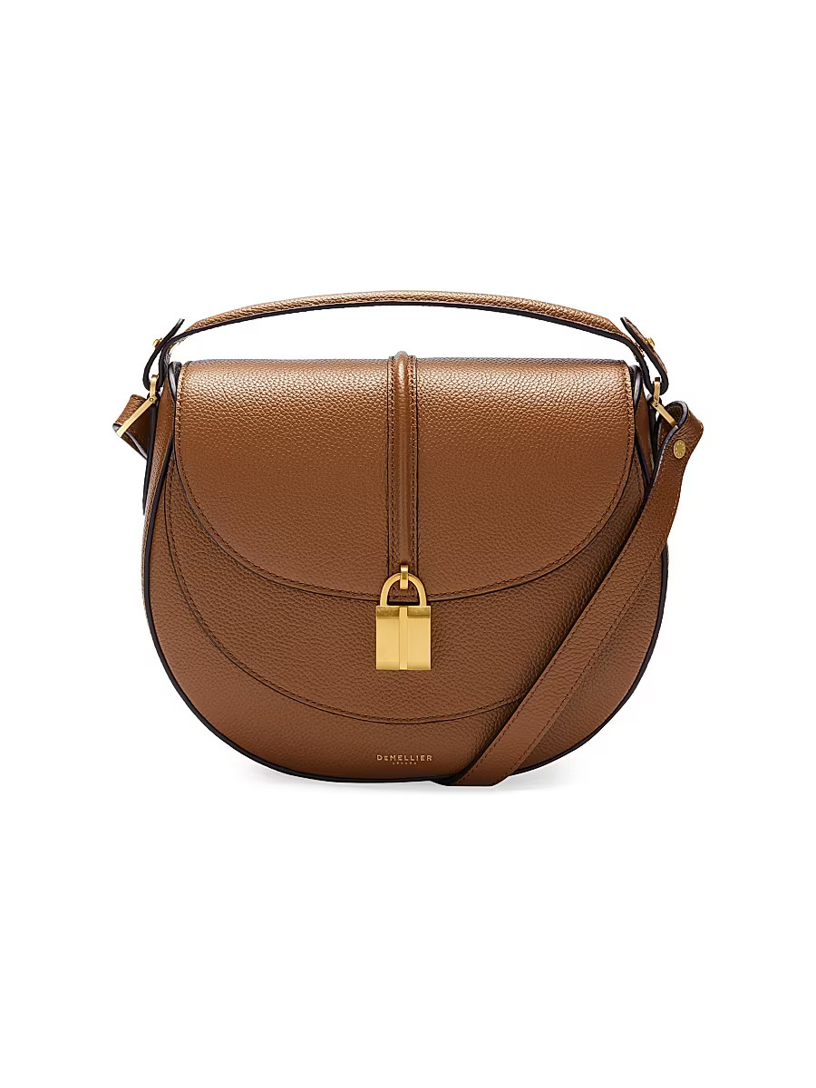 Women's Sienna Saddle Grain Leather Crossbody Bag - Tan | Saks Fifth Avenue