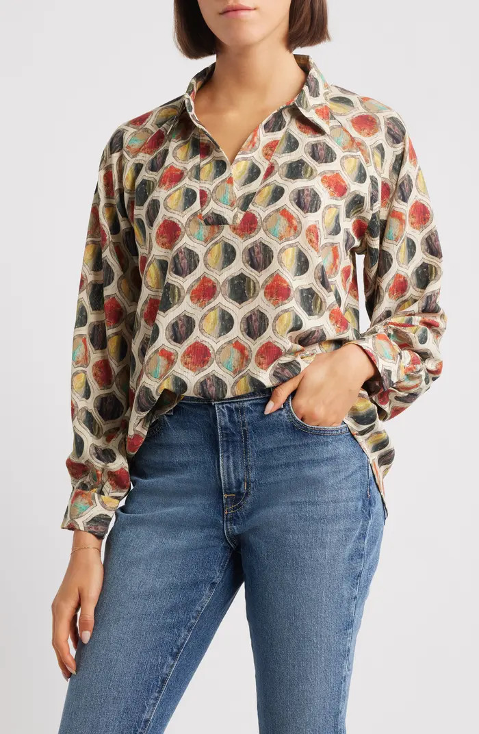 Print Long Sleeve Top | Nordstrom