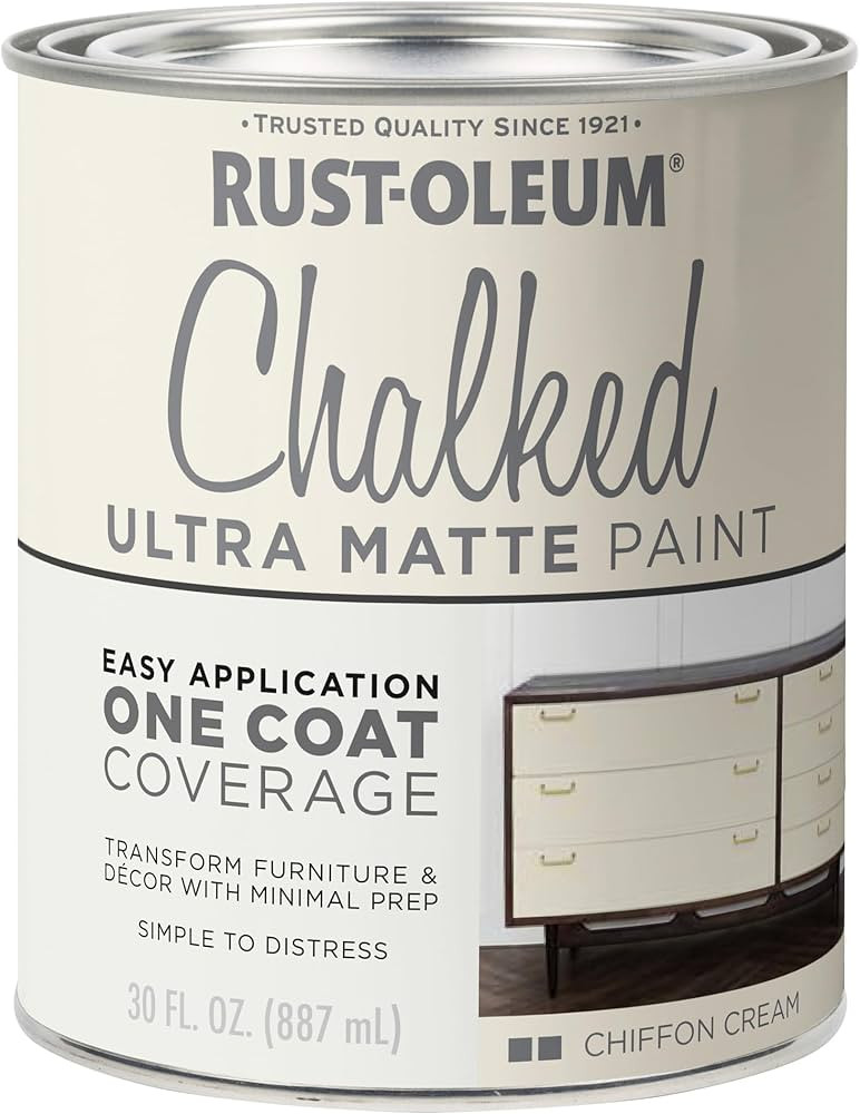 Rust-Oleum 329598 Ultra Matte Interior Chalked Paint 30 oz, Chiffon Cream, 30 Fl Oz | Amazon (US)