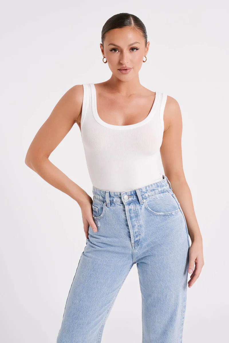 Chandler Modal Tank Top - White | MESHKI US