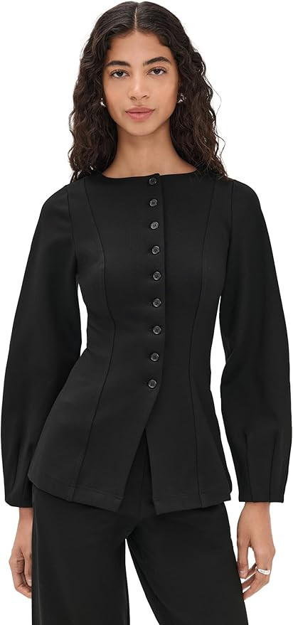 Aligne Women's Bonnie Ponte Waisted Blazer | Amazon (US)