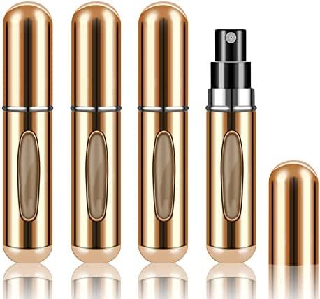 Fivexing 4Pcs Refillable Perfume Atomizer Bottles，Portable Mini Separate Perfume Bottle，Trave... | Amazon (US)