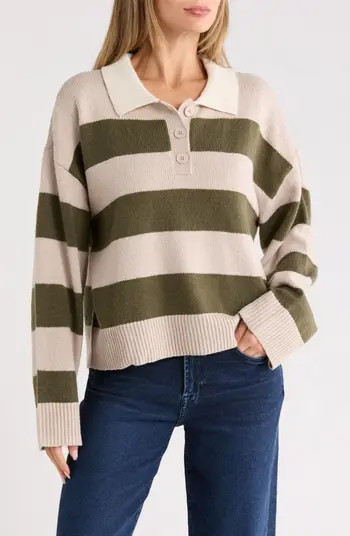 Sanctuary Stripe Rugby Polo Sweater | Nordstromrack | Nordstrom Rack