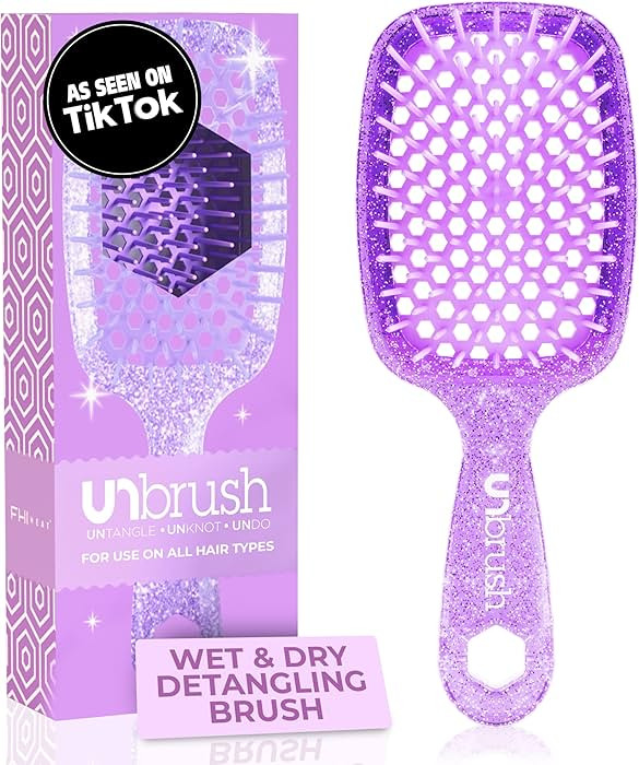 FHI Heat UNbrush Detangling Brush for Pain-Free Brushing on All Wet or Dry Hair Types — Durable... | Amazon (US)