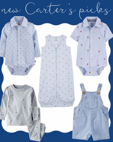 new baby boy picks from Carter’s | kids style | girls | boys | summer clothes | spring | playtime | dresses | outfits | shop | cotton | sets | ruffle | scallop | preppy | coastal | southern  | overalls | pajamas 

#LTKBaby #LTKStyleTip #LTKKids