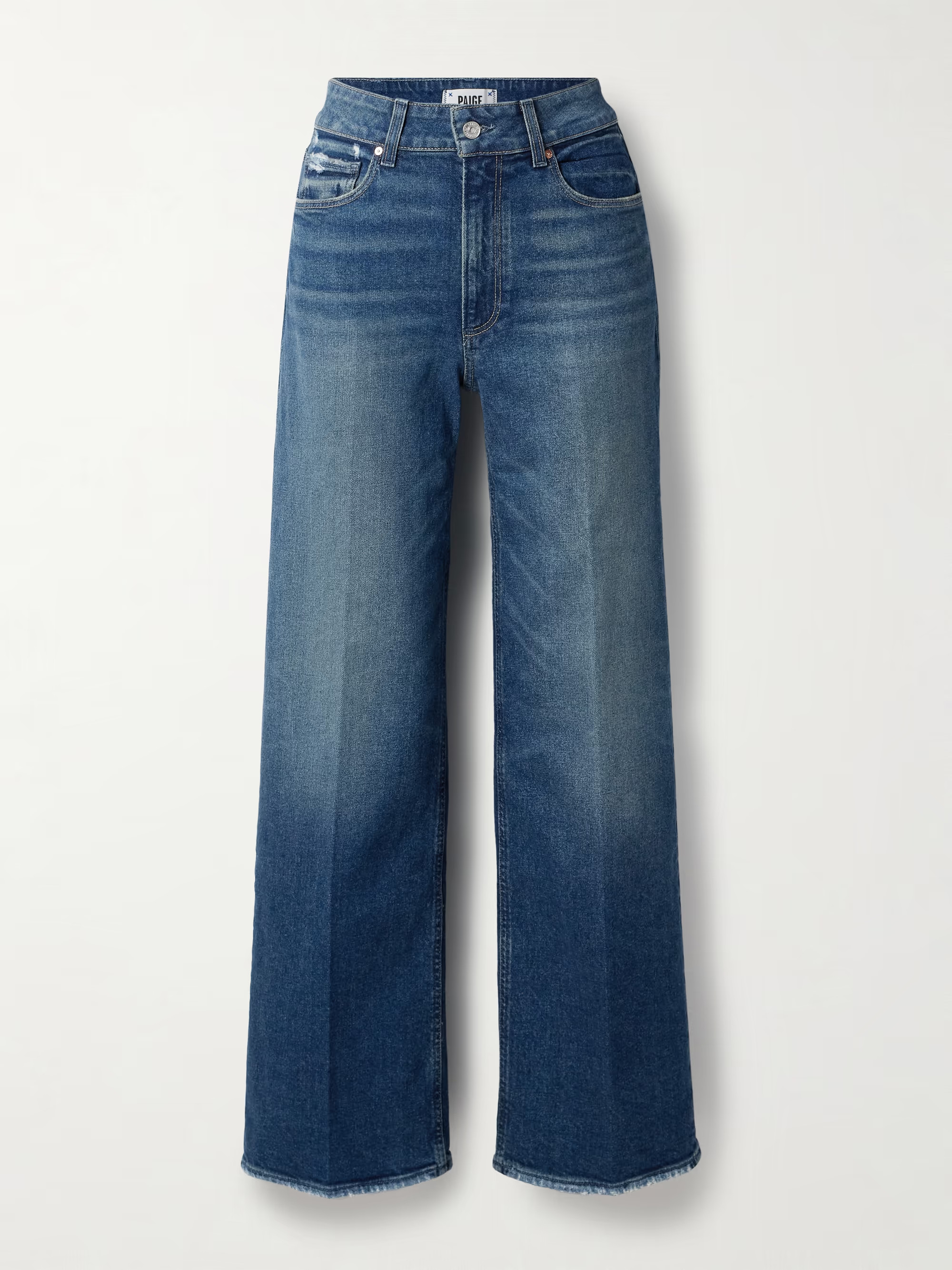 Sasha frayed high-rise wide-leg jeans | NET-A-PORTER (US)