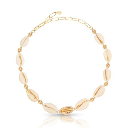 Ettika Choker Necklace. Necklaces for Women. Out to Sea Cowrie Shell And 18K Gold Plated Necklace. Jewelry, Birthday Gifts For Women | Amazon (US)