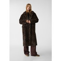 Stradivarius Manteau long léopard en fausse fourrure Marron XS | Stradivarius (FR)