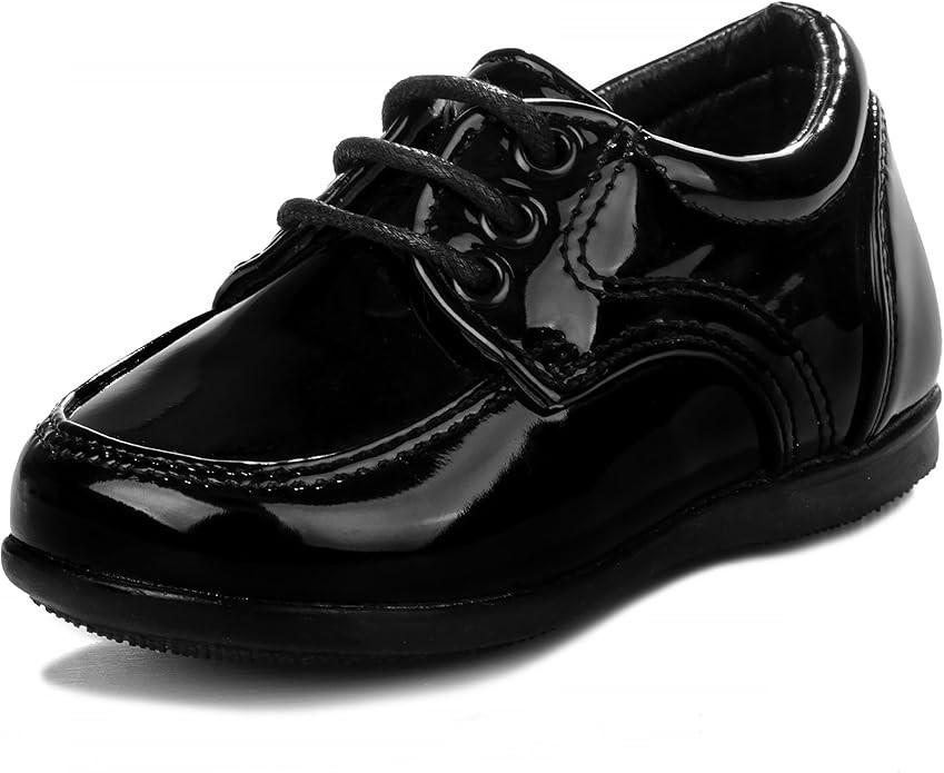Josmo Baby Boys’ Dress Shoes – Casual Leatherette Derby Walking Shoes (Infant/Toddler) | Amazon (US)
