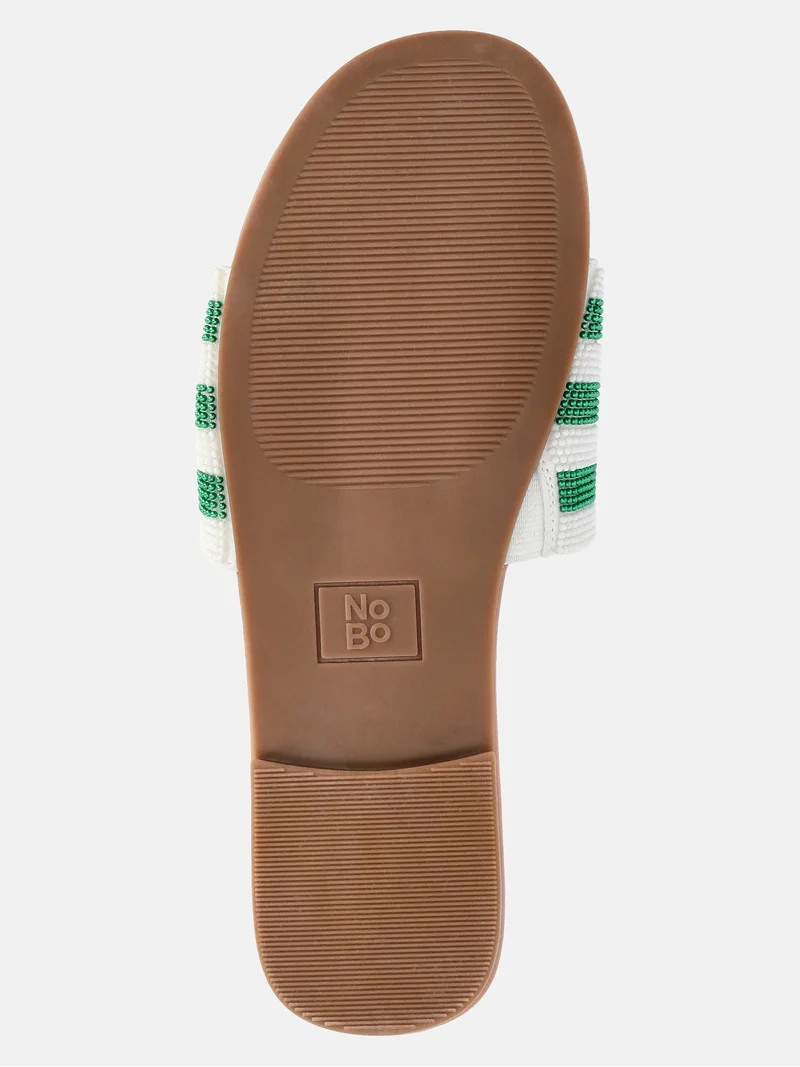 No Boundaries Women's Beaded Slide Sandals - Walmart.com | Walmart (US)
