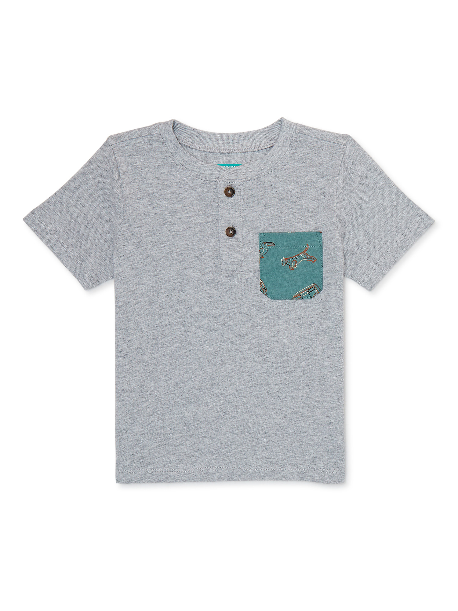 Garanimals Toddler Boys Short Sleeve Henley T-Shirt, Sizes 12M-5T | Walmart (US)