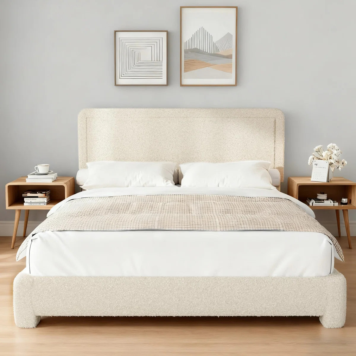 Cordoba Upholstered Platform Bed with Adjustable Headboard | Wayfair North America