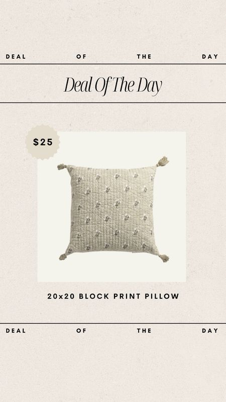 Deal of the Day - Marshall’s floral Block Print Pillow // only $25!

marshall’s finds, marshall’s home, marshalls’s favorites, pillow, affordable home decor, budget friendly home finds, summer pillow, summer home decor affordable summer home finds

#LTKFindsUnder50 #LTKSummerSales #LTKHome