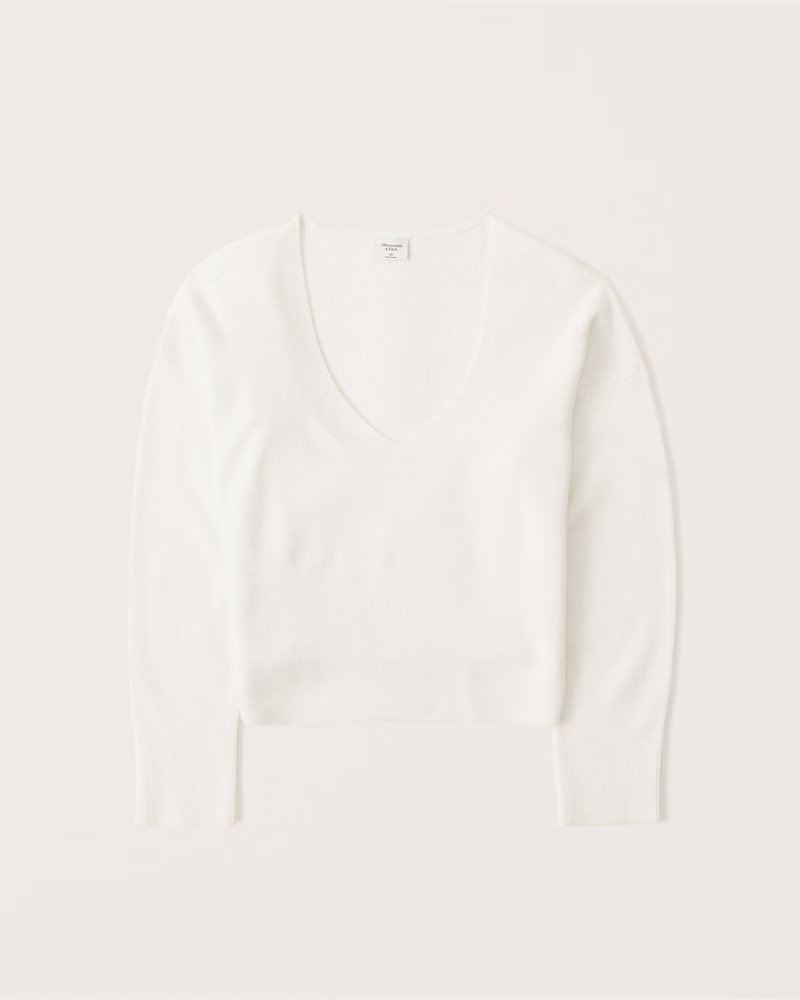 LuxeLoft Slouchy V-Neck Sweater | Abercrombie & Fitch (US)