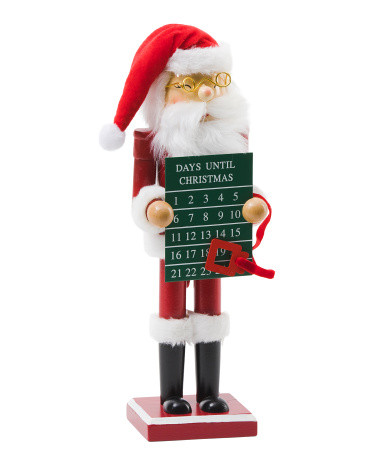 14in Santa Nutcracker With Calendar | TJ Maxx