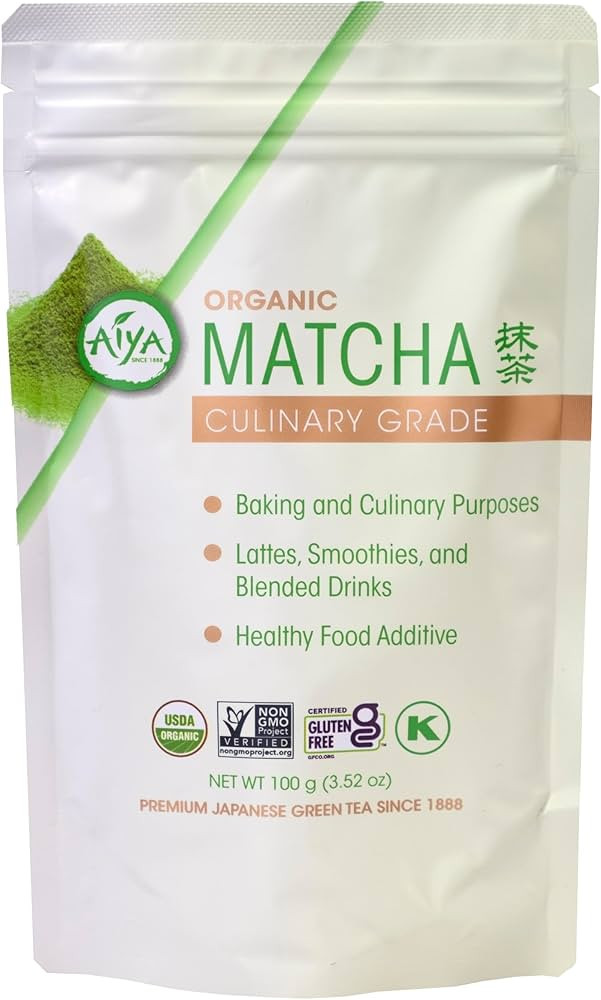Aiya Certified USDA Organic Culinary Grade Matcha Green Tea Powder - Ideal for Baking, Lattes, Sm... | Amazon (US)
