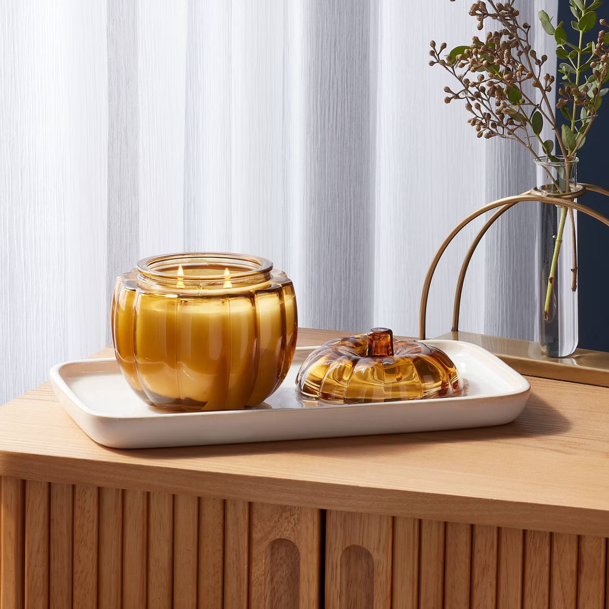 Glass Figural Pumpkin Acorn Trails - Threshold™ | Target