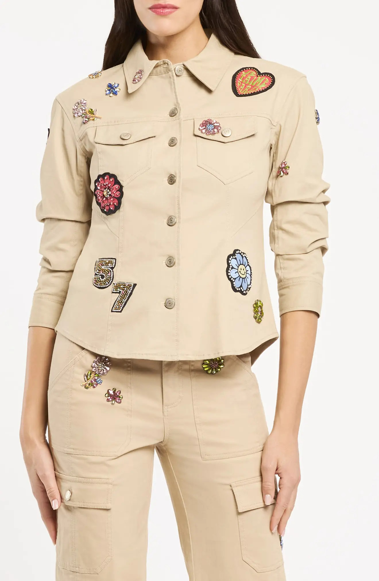 Cinq \u00e0 Sept Retro Love Patches Canyon Jacket (Women) | Nordstrom | Nordstrom