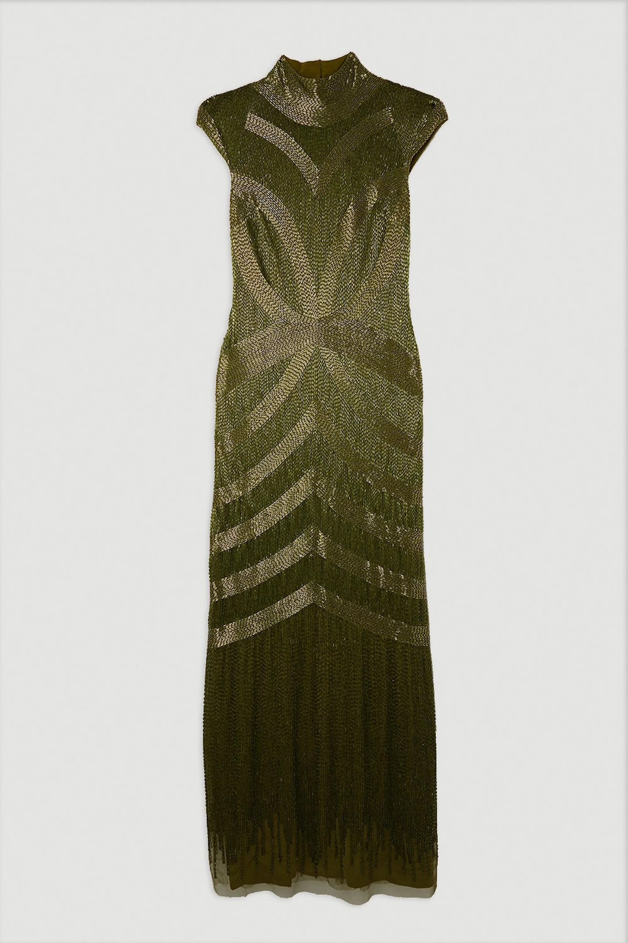 Beaded Embellished Woven Maxi Dress | Karen Millen US