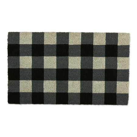 DII Black & White Buffalo Check Doormat | Walmart (US)