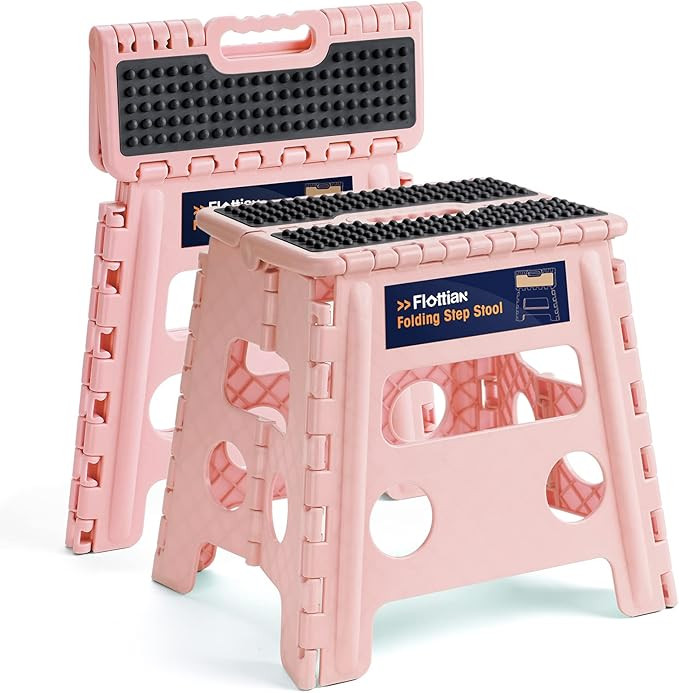 Flottian 13" Folding Step Stool for Adults and Kids Holds Up to 300 lbs,Non-Slip Folding Stools w... | Amazon (US)