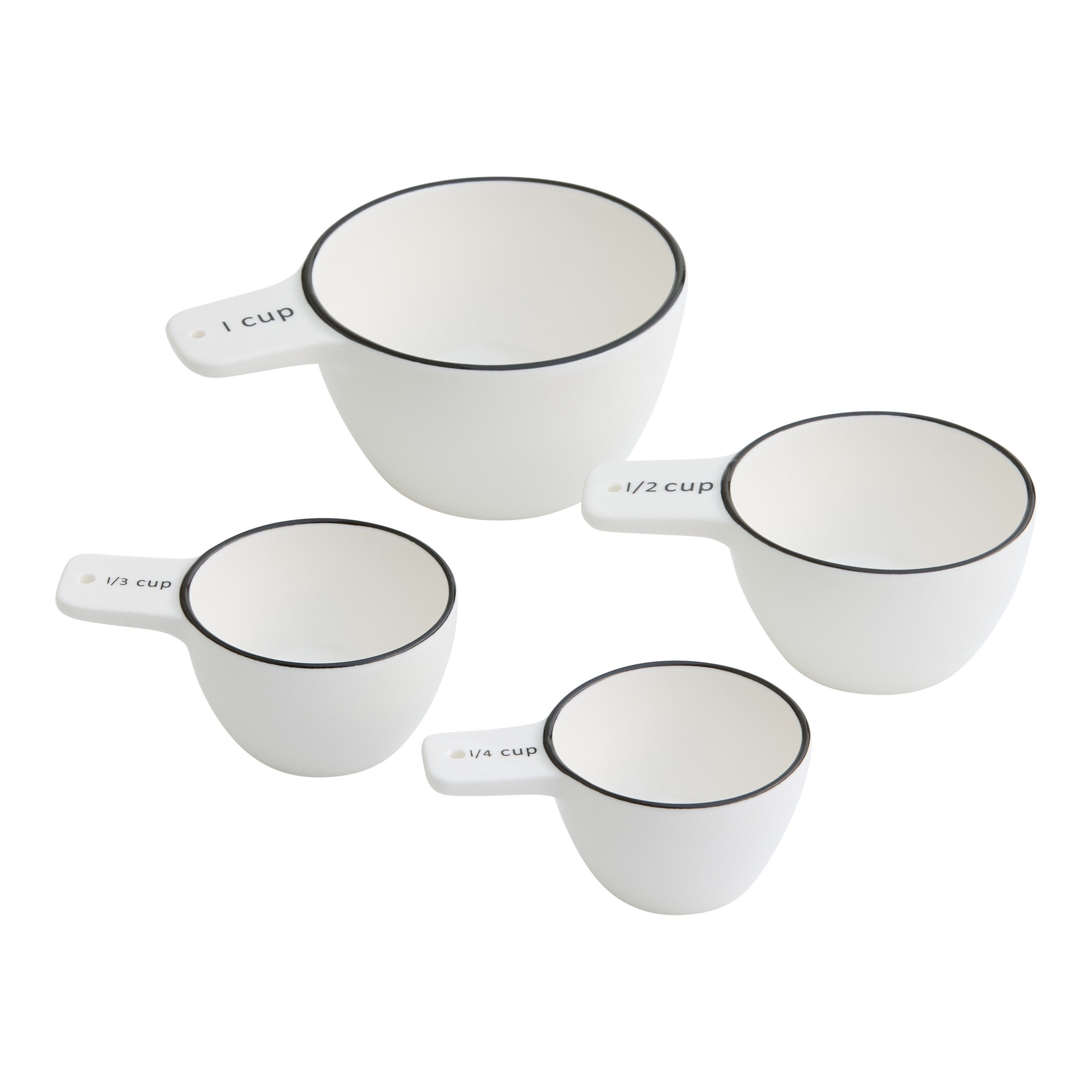 Black and White Porcelain Nesting Measuring Cups | World Market