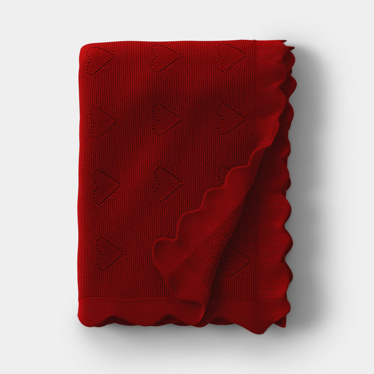 Heart Knit Throw with Scalloped Trim - Threshold™ | Target