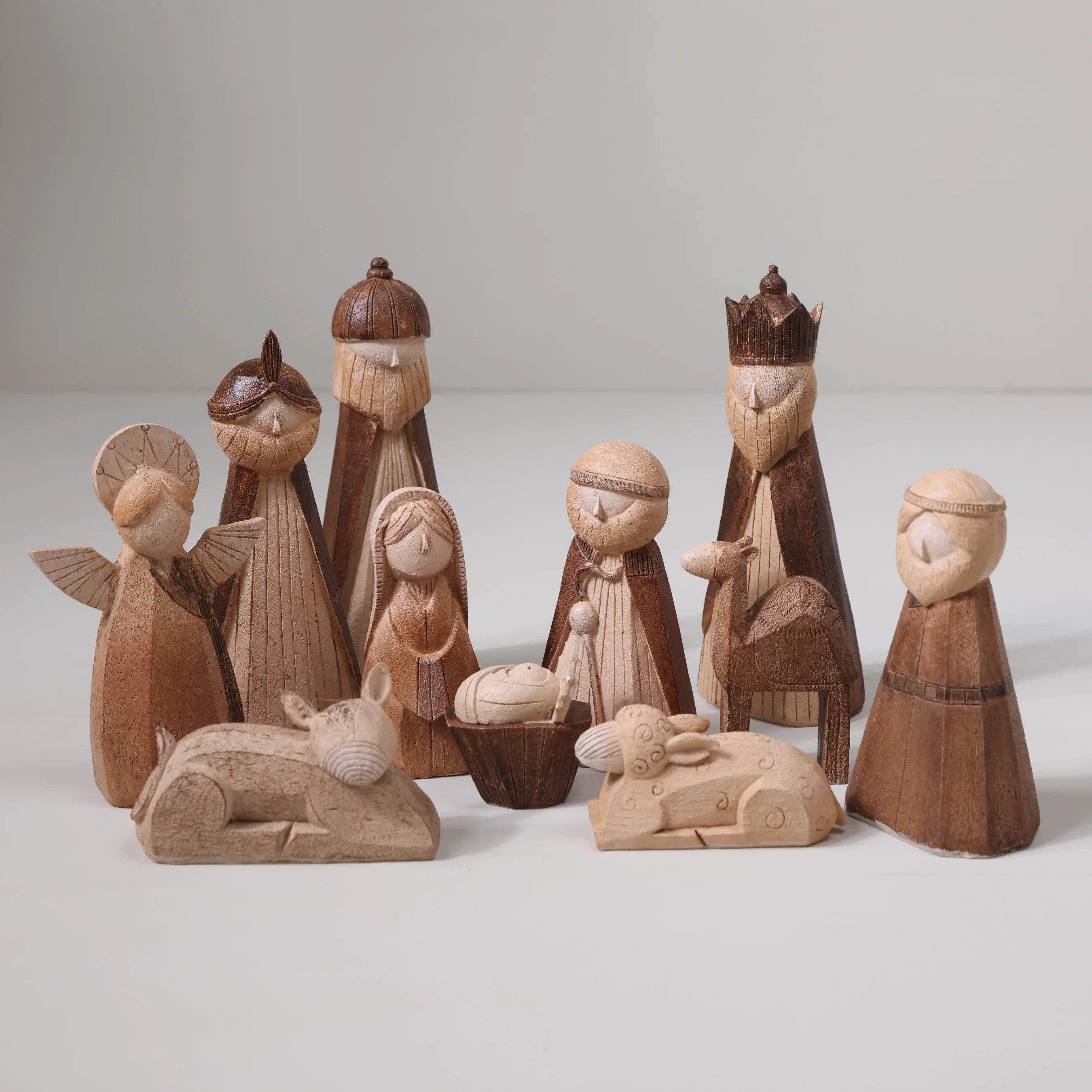 11 Piece Wood Nativity | Eco Chic Home