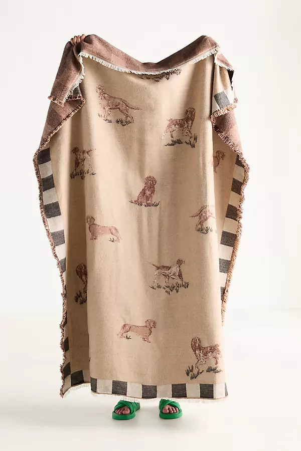 Woven Jacquard Patterned Throw Blanket | Anthropologie (US)