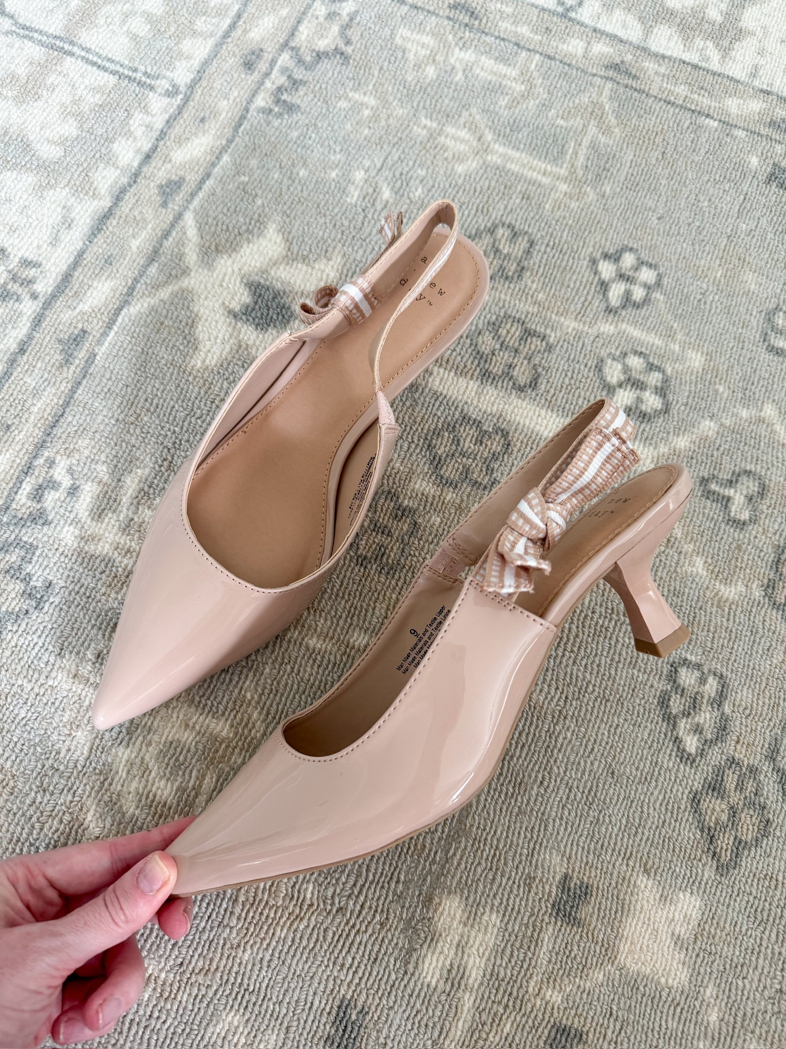How cute are these nude sling back kitten pumps?! They do run wide and a little big. Fall heels // fall shoes // work shoes // work heels // nude heels // target finds // target shoes 

#LTKSeasonal #LTKShoeCrush #LTKFindsUnder50